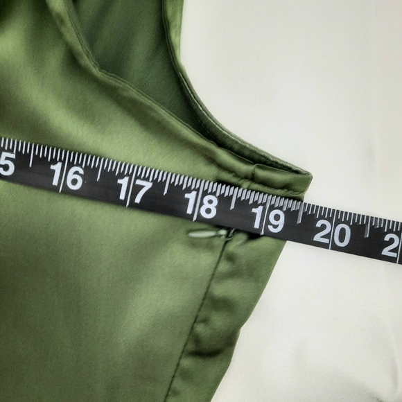 ❤️ Elegant NWT Large Elegant formal  Green  One Shoulder party Dress - Picture 6 of 13